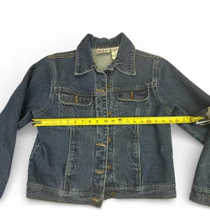 Vintage Bill Blass Jeans Women's Small Blue Denim Trucker Jacket thumbnail 4