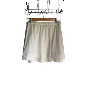 Free-est Free People Cream Cotton Mini Skirt Medium Elastic Waist Pockets thumbnail 12