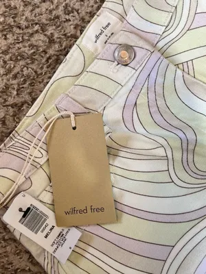 Wilfred Free Aritzia Melina Pant High Rise Straight Leg Swirl Print Twill Sz 6 thumbnail 4