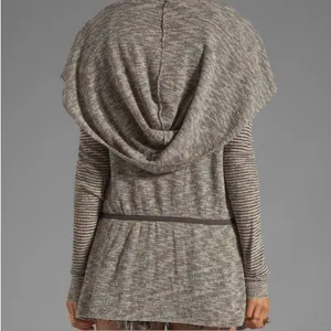 Free People For Keeps Hooded Cardigan Sweater Tie Front thumbnail 6