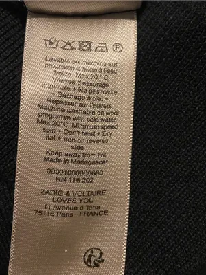 Zadig & Voltaire Paris size extra small, miss star black cotton sweater thumbnail 4