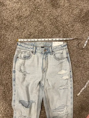 American Eagle Super High-Rise Mom Jean Strigid Size 2 NWT thumbnail 7