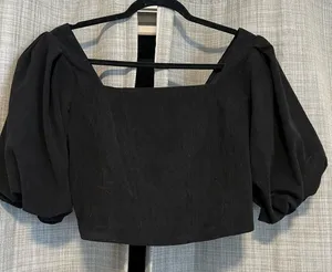 Entro Black Puff Sleeve Blouse thumbnail 1