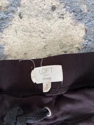 Black LOFT loose fitted lounge pants (size small) thumbnail 2