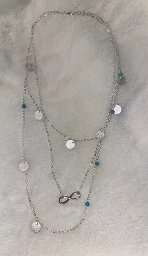 Boutique Layered Silver Necklace thumbnail 1
