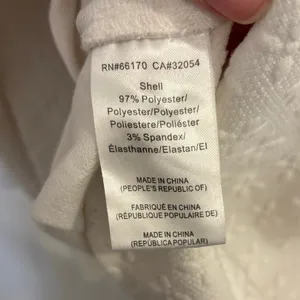 Hutch x Maxey Greene Textured Mock Neck Pullover Sweatshirt Cream Size Small thumbnail 5