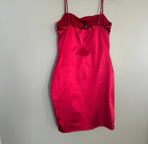 Windsor Red Satin Mini Dress Size Medium thumbnail 3