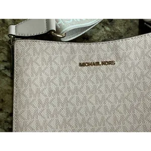Michael Kors Jet Set Small Logo Crossbody Powder Blush Wide Strap 35T5GTVC5V thumbnail 3