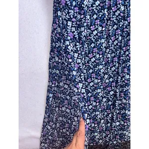 Abercrombie & Fitch Floral Maxi Dress Blue Purple Tie Back Cutout Small thumbnail 8