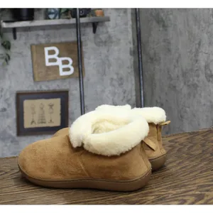 NEW Rockdove Womens Plush Faux Fur Collar Bootie Slippers 68238f63aa91b Brown 6M thumbnail 9