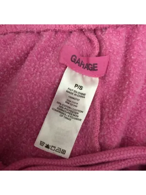 Garage Pink Jogger Sweatpants S Cotton Blend Elastic Waist thumbnail 3