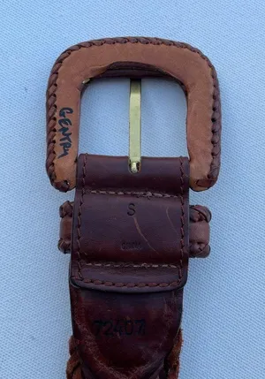 VTG Women’s Belt Brown Leather Braided Small thumbnail 6