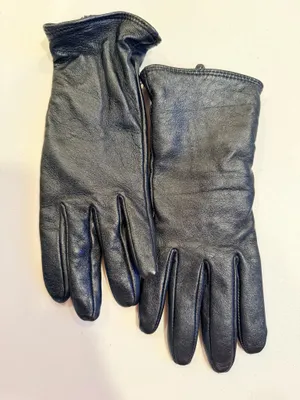 Charter Club | ladies black leather gloves. Size: L thumbnail 8