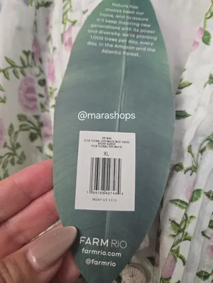 Farm Rio Folk Floral Off White Midi Dress thumbnail 7