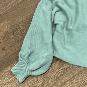 Princess Polly‎ small/medium rolled neck, crop sage green sweater thumbnail 3