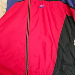Nike‎ Vintage 90s Style Colorblock Windbreaker Jacket Red Blue Purple Womens L thumbnail 5