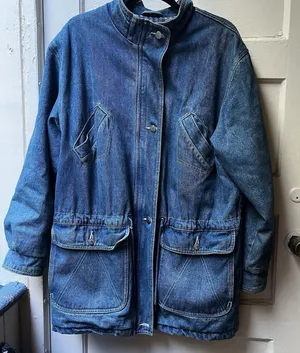 Vintage 80s Denim Chore Jacket S Barn Country Farm Rustic Boho Utility Festival thumbnail 1