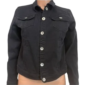 Susan Graver Jeans XXS button front denim jean jacket coat C2 3168 thumbnail 1