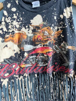 Delta Fringed Graphic Budweiser Sleeveless Tee thumbnail 2