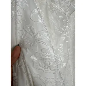 NWT Lulus Exquisite White Velvet Burnout Strapless Maxi Dress Wedding Bride Sz L thumbnail 6
