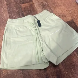 Alphalete Women's Essential Core Athletic Shorts GREEN thumbnail 4
