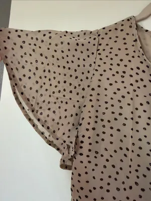 Hayden Beige Midi Dress with Black Polka Dots thumbnail 4