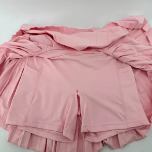 Gold Hinge Pleated Tennis 15" Skirt Skort Almond Blossom Light Pink Women XS New thumbnail 3