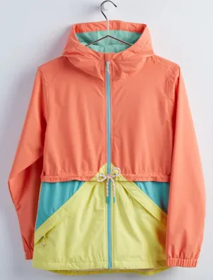 Burton Narraway Jacket Womens Small‎ Colorblock Hooded Windbreaker Full Zip thumbnail 1