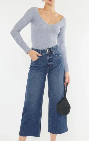 KanCan Raya Ultra High Rise Wide Leg Jeans 30 thumbnail 1