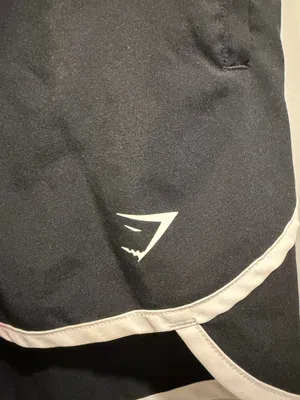 Gymshark Training Contrast Loose Shorts 2.5” Inseam Training Shorts Black and White thumbnail 5