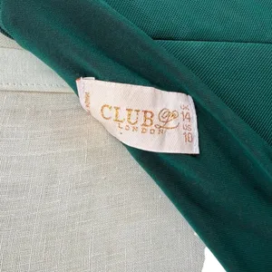 Club L London Sweet‎ Dreams Green Ruched Mesh Maternity Maxi Dress US 10 thumbnail 13