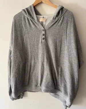 Aerie Gray Pullover‎ Hoodie Sweatshirt thumbnail 1