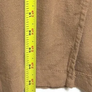 The Workshop Maxi Dress Almond Brown Linen Blend Open Back Minimalist Neutral L thumbnail 9