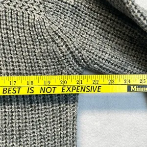 LOFT & BROWNSTONE Sweater Women's L Chunky Gray Crew Neck Pullover Knit‎ Wool thumbnail 7