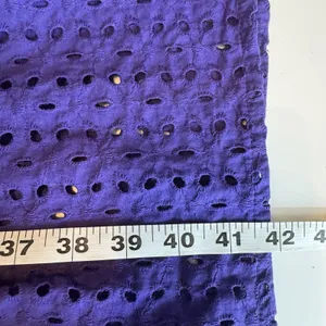 Eva Mendes NY&Co Purple Eyelet Fit Flare Dress Sz 12 Summer Cottagecore Classic thumbnail 12