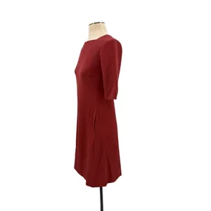 M.M.LaFleur Emily Square Neck A-Line Work Dress Brick Red NWT Size 0 thumbnail 6
