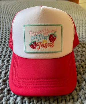 Boutique Trust in Jesus Trucker Hat thumbnail 1