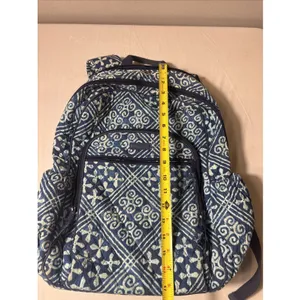 Vera Bradley Cuban Tiles Campus Tech Backpack RETIRED Blue Laptop Compartment thumbnail 12