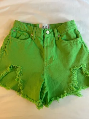 Urban Outfitters BDG Green Denim Shorts thumbnail 2