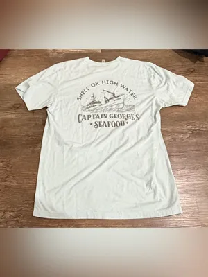 Gildan Light Blue Captain George's Seafood Short Sleeve Tee thumbnail 3