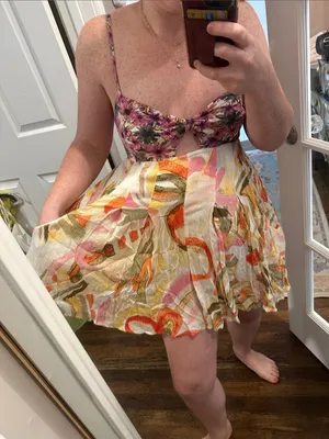 Free People Rows of Flowers Shorts Romper thumbnail 7
