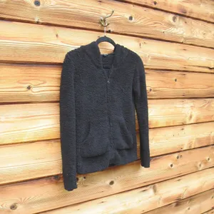 Barefoot Dreams Black Bamboo Lite Zip Hoodie Jacket thumbnail 4