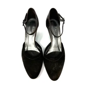 Donald J. Pliner size 6.5 M Couture France‎ made in Italy leather suede wedges thumbnail 2