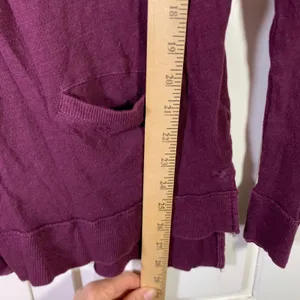 American Eagle Outfitters Womens Purple Cotton Button Front Cardigan Size M thumbnail 7