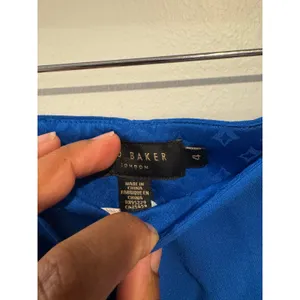 Ted Baker London Blue Pleated Culotte Pants‎ Wide Leg Size 4 NWT thumbnail 8