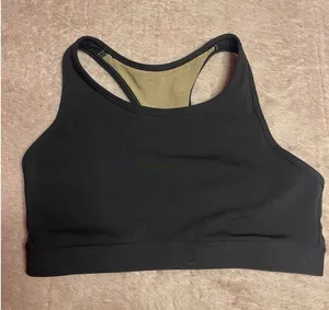 Women's Scoop Neck Sports Bra Black,‎ M thumbnail 1