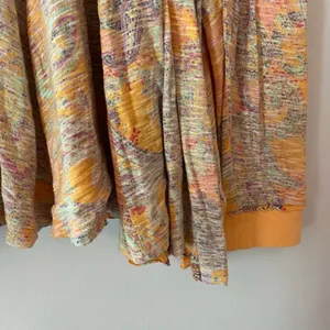 Free People Orange Pink Paisley Oversized Loungewear Long Sleeve Shirt Medium thumbnail 5