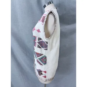 Vintage 90s Southwestern Sweater Vest Geometric M Fall‎ Autumn Cabin Core thumbnail 5