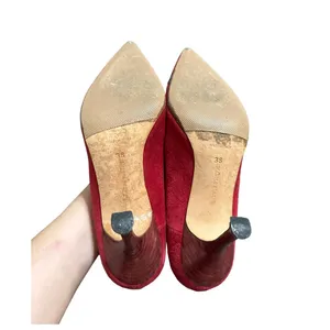 Manolo Blahnik‎ vintage red Suede Pointed Toe Black 38 professional quiet luxury thumbnail 7