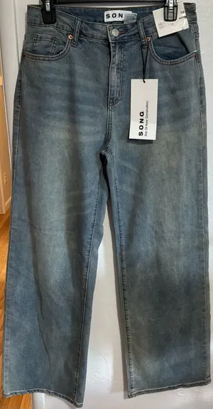 #84 NWT S.O.N.G Women’s Mid Rise Street Jean Wide Leg Size 28/7 thumbnail 1